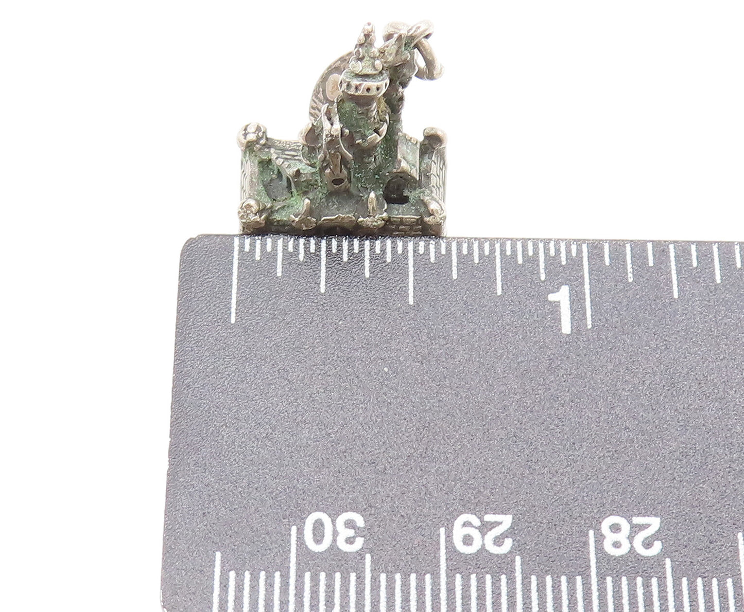 WALT DISNEY 925 Silver  Vintage 3D Carved Disney Palace Charm Pendant  PT22298