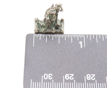 WALT DISNEY 925 Silver  Vintage 3D Carved Disney Palace Charm Pendant  PT22298