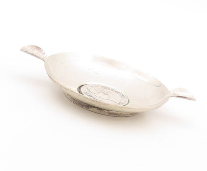 925 Sterling Silver Vintage Tray Solid Etched Bolivar Libertador Face  TR3816