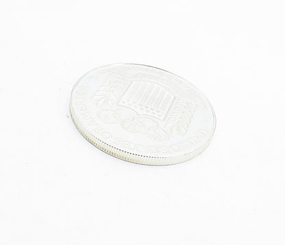 925 Sterling Silver  Vintage Shiny United States Dollar Coin Medallion  TR1209