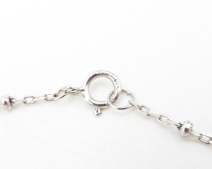 925 Sterling Silver  Topaz Religious Cross Petite Chain Necklace  NE1922