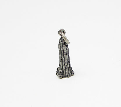 925 Sterling Silver  Vintage Empire State Building Charm Pendant  PT2205