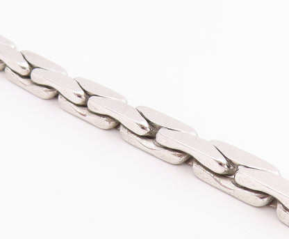 925 Sterling Silver Vintage Bracelet OP ORLANDINI Buckle Clasp Chain  BT12220