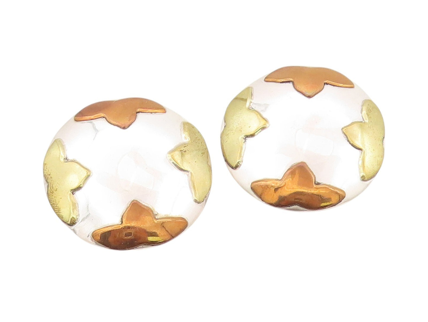 925 Sterling Silver Vintage Earrings MEXICO Designer Floral Carved Disk  EG13479
