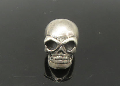925 Sterling Silver  Vintage 9 Pcs. Skeleton Head Bead Charms  TR3055