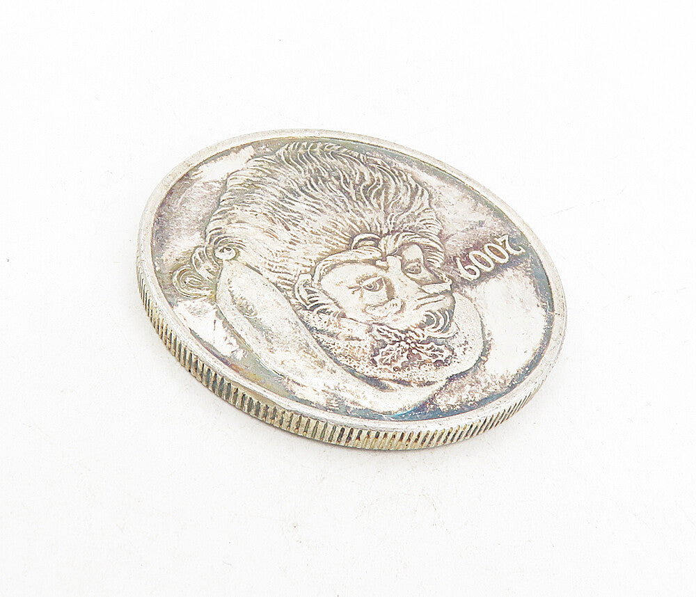 925 Sterling Silver Holiday Season Santa Troy Ounce Medallion Coin TR1434