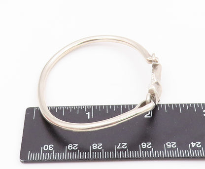 MEXICO 925 Sterling Silver  Vintage Shiny Hook Bangle Bracelet  BT9001