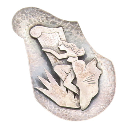 925 Sterling Silver Vintage Brooch Pin BEZALEL ISRAEL Figural Folk Art  BP12560