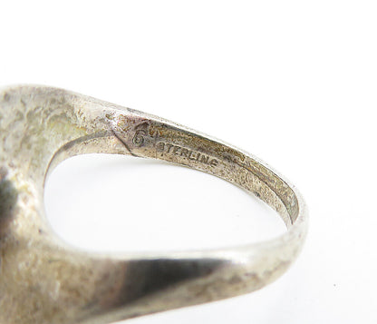 CELLINI 925 Sterling Silver  Vintage Dark Tone Swirl Band Ring Sz 6  RG6669