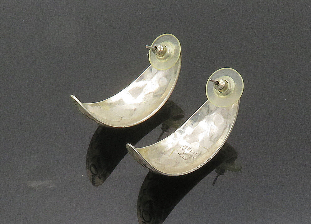 MEXICO 925 Sterling Silver  Vintage Etched Arrow Detail Drop Earrings  EG10025