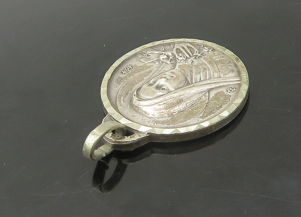 925 Sterling Silver  Vintage Saint Theresa Basilica Souvenir Pendant  PT18107