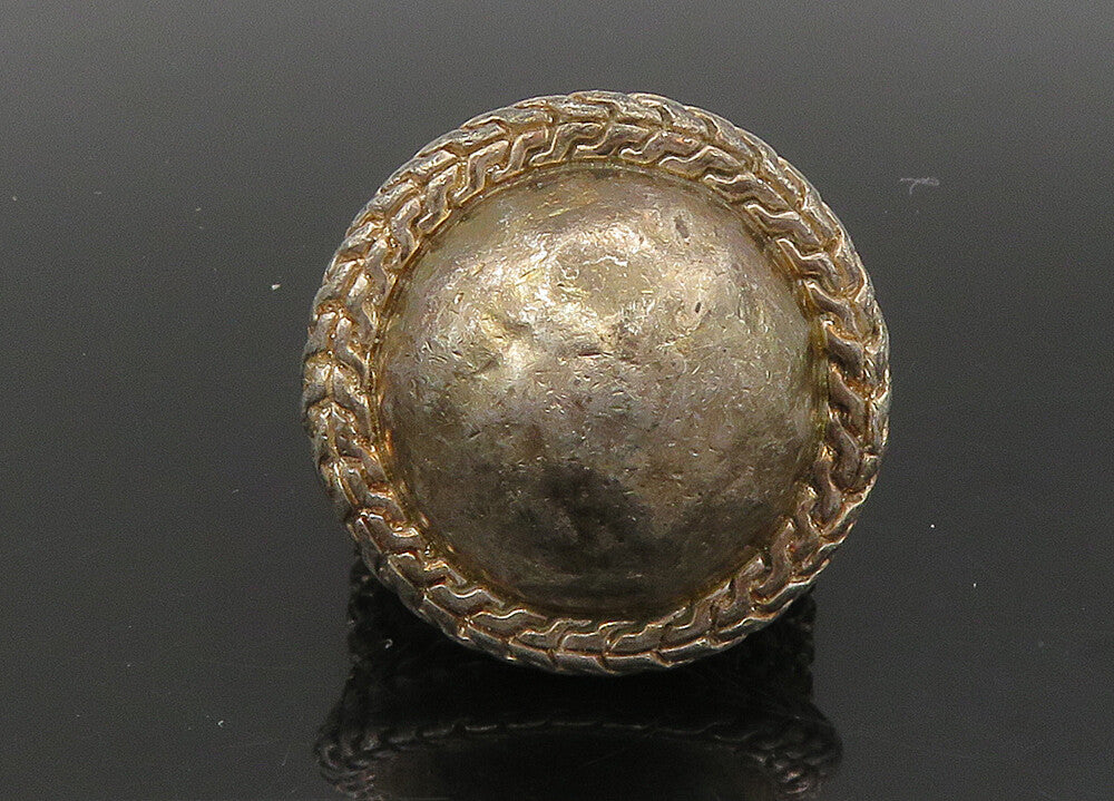 925 Sterling Silver  Vintage Rustic Round Dome Band Ring Sz 7  RG23195