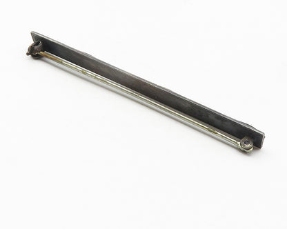 925 Sterling Silver  Vintage Dark Tone Raised Design Bar Brooch Pin  BP4308