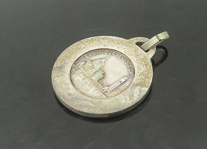 925 Sterling Silver  Vintage Saint Theresa Basilica Souvenir Pendant  PT18107