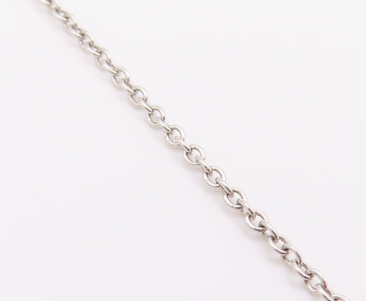 925 Sterling Silver Vintage Necklace Tanzanite & CZ Daisy Floral Chain   NE4628