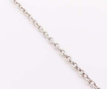 925 Sterling Silver Vintage Necklace Tanzanite & CZ Daisy Floral Chain   NE4628