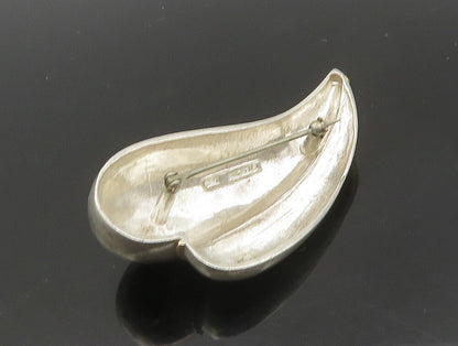 DESIGNER 925 Sterling Silver  Vintage Two Tone Floral Leaf Brooch Pin  BP9338