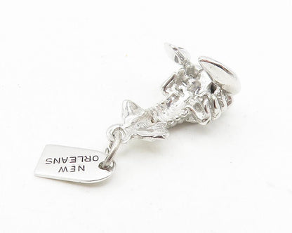 925 Sterling Silver  Vintage Petite Shiny Lobster New Orleans Pendant  PT9371