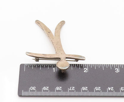 GUNN TRIGERE 925 Sterling Silver Vintage Modernist Figure Brooch Pin BP10128