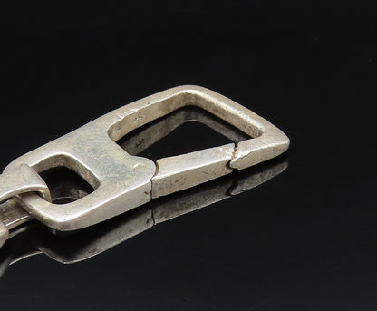 925 Sterling Silver  Vintage Enamel Triangle Anchor Link Key Chain  TR3389