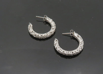 ROSS SIMON 925 Sterling Silver  Vintage Shiny Swirl JHoop Earrings  EG10182