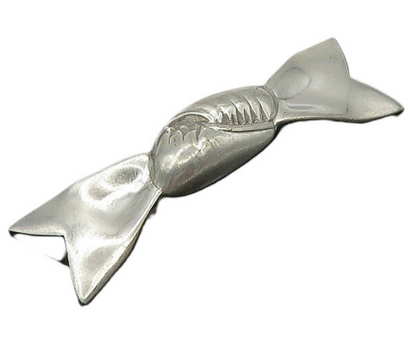 RJ GRAZIANO 925 Sterling Silver  Vintage Bow Tied Ribbon Brooch Pin  BP7970