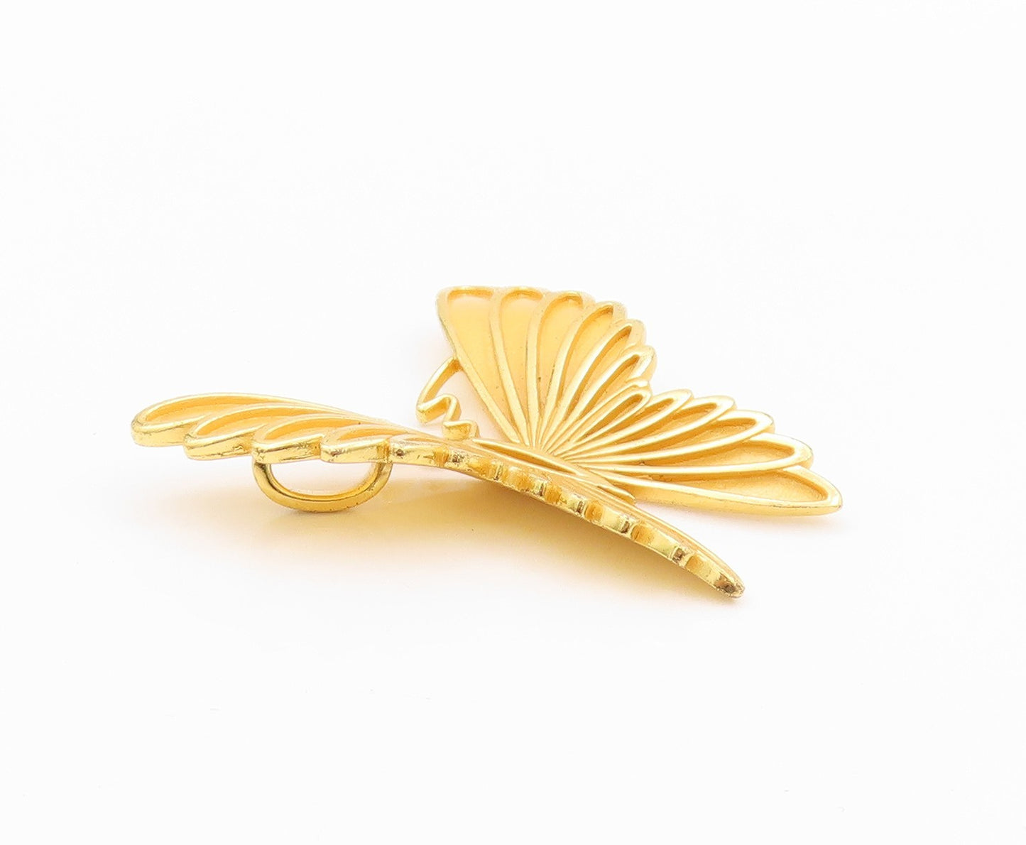 925 Sterling Silver Vintage Pendant Gold Plated Designer Cut Butterfly  PT23987