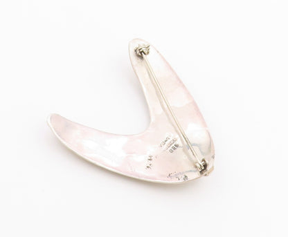 MEXICO 925 Sterling Silver  Vintage Shiny Hammered Arrow Brooch Pin  BP6898