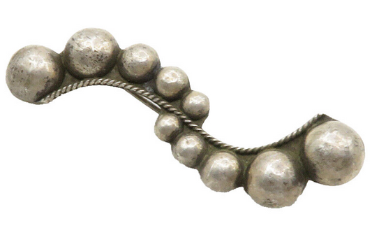 MEXICO 925 Silver  Vintage Graduated Dome Design Dark Tone Brooch Pin  BP4873