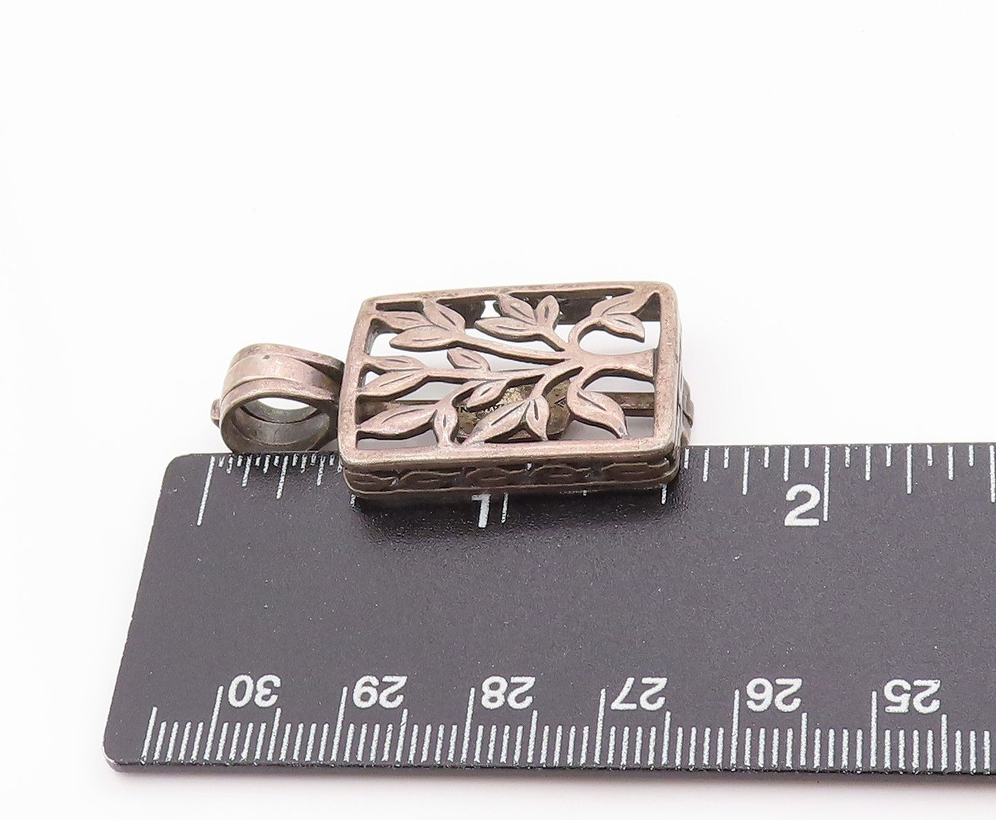 925 Sterling Silver Vintage Pendant SILPADA Floral Live Laugh Love OPENS PT24852