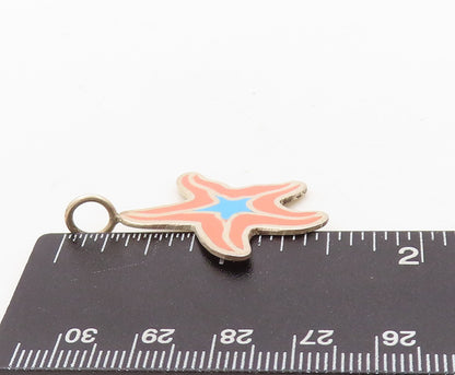925 Sterling Silver Vintage Pendant Designer Cutout Enameled Star Fish  PT23628