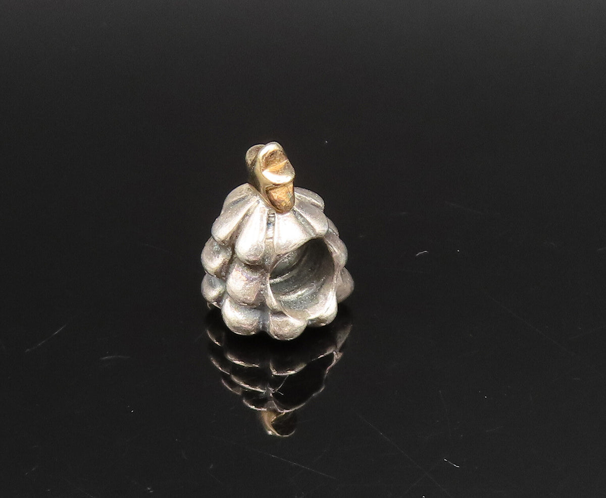 PANDORA 14K GOLD & 925 Silver  Vintage Christmas Tree Charm Pendant  PT21250
