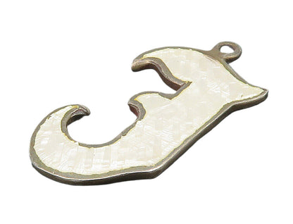 SIAM 925 Sterling Silver  Vintage Enamel Coated Letter E Pendant  PT13011