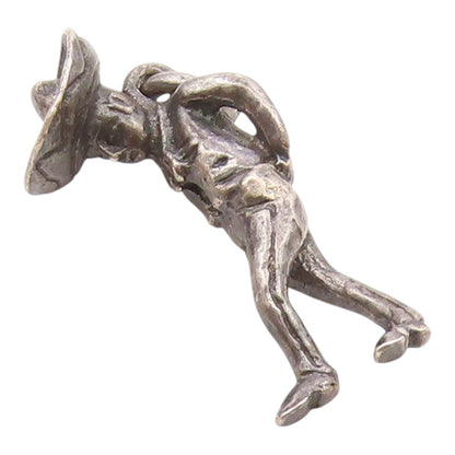 925 Sterling Silver  Vintage Mariachi Man With Head Down Pendant  PT21883
