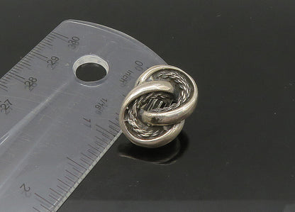 925 Sterling Silver  Vintage Rope Twist Knot Non Pierce Earrings  EG11045