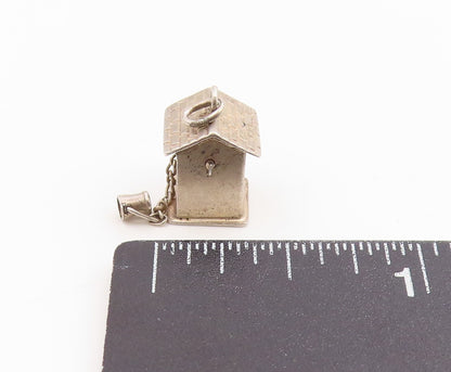 925 Sterling Silver Vintage Pendant 3D Wishing Well With Bucket Charm  PT26153
