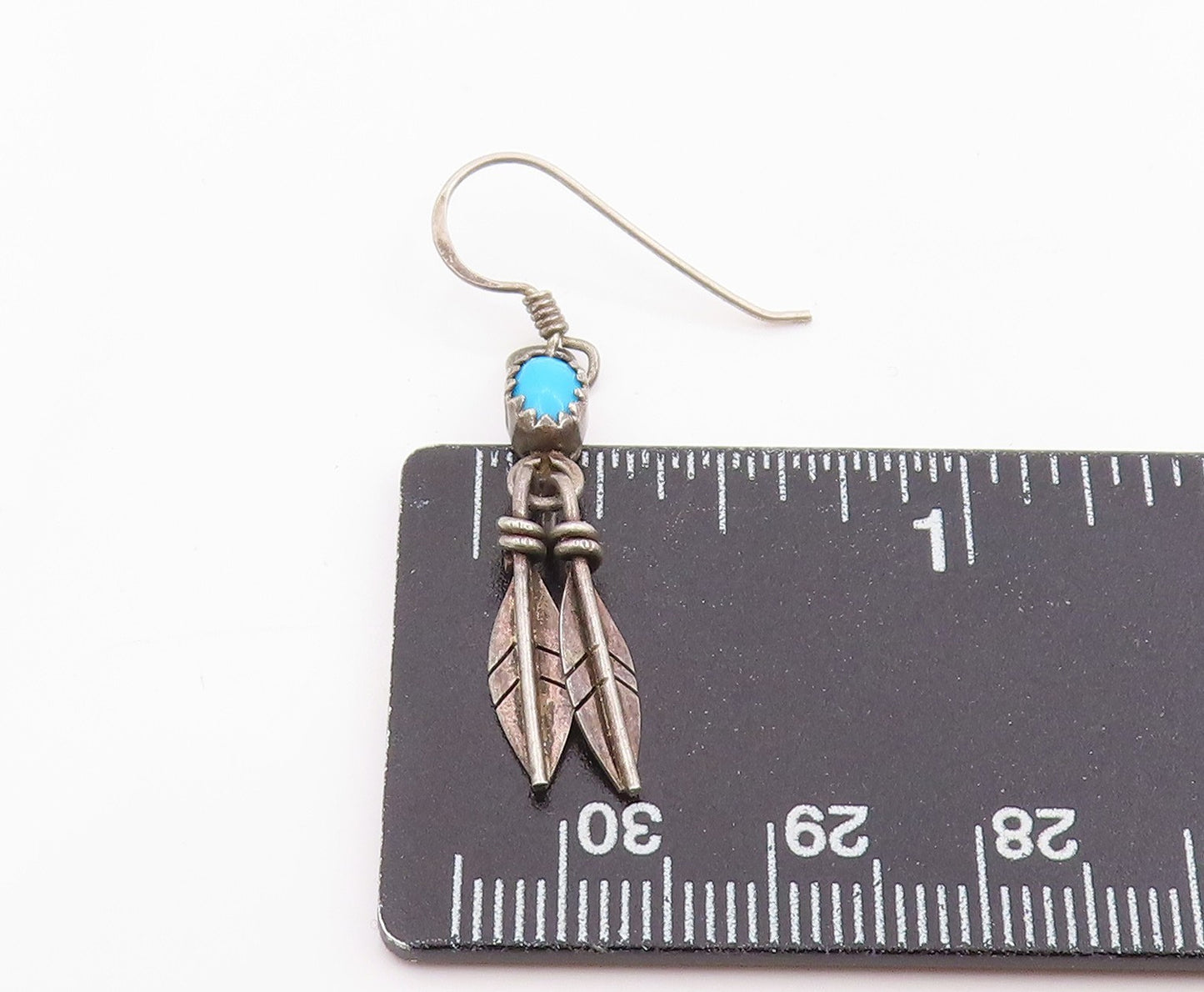 925 Sterling Silver Vintage Earrings NAVAJO Turquoise Single Pieces  EG14293