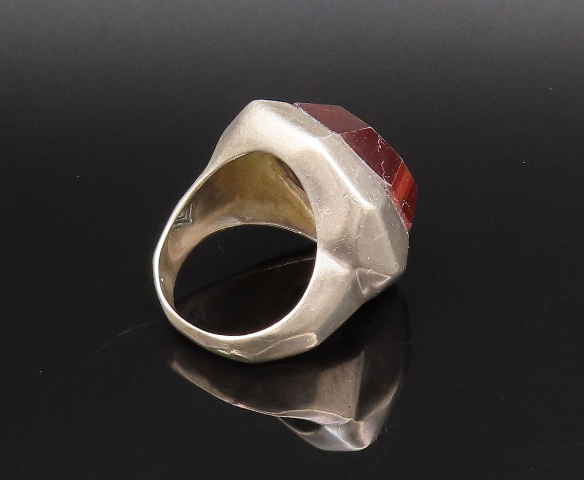 SILPADA 925 Silver  Vintage Tiger's Eye Octagon Shaped Ring Sz 8  RG25813
