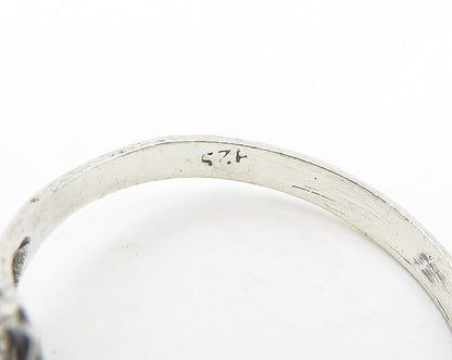 925 Sterling Silver  Vintage Elephant's Head Motif Band Ring Sz 9  RG17593