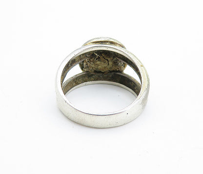 ESPO 925 Silver  Vintage Cubic Zirconia Split Shank Cocktail Ring Sz 6  RG6421