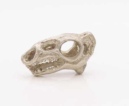 925 Sterling Silver Vintage Pendant Solid Cutout Dinosaur Skull  PT23567