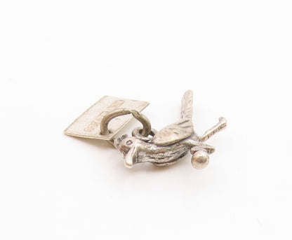 925 Sterling Silver  Vintage Road Runner Bird New Mexico Pendant  PT15980