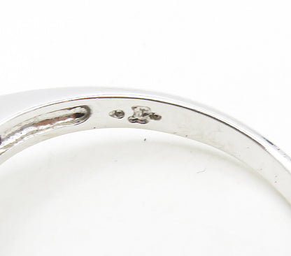 925 Sterling Silver  Cubic Zirconia Solitaire Accent Ring Sz 9.5  RG16479