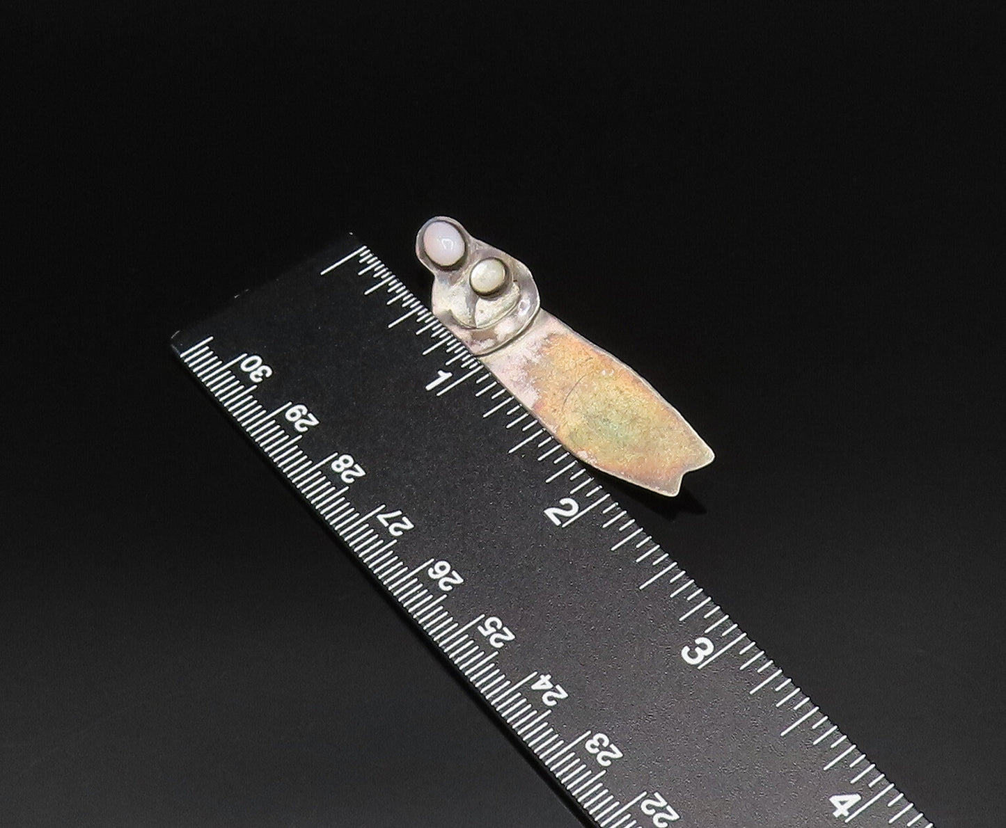 GFMW 925 Silver  Vintage Chalcedony Parent Holding Child Brooch Pin  BP9917