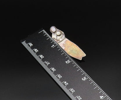GFMW 925 Silver  Vintage Chalcedony Parent Holding Child Brooch Pin  BP9917