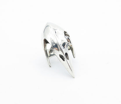 925 Sterling Silver  Vintage Shiny Bird's Head Motif Band Ring Sz 7.5  RG7475