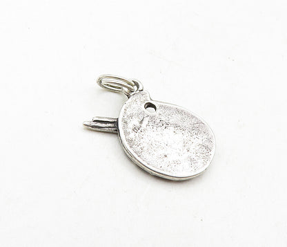 925 Sterling Silver  Vintage Petite Dark Tone Painter's Palette Pendant PT6874