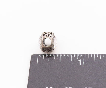 925 Sterling Silver Vintage Pendant PANDORA Round Sparkling CZ Charm  PT24849