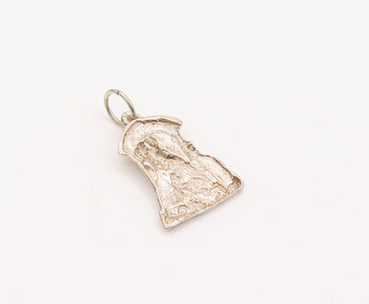 925 Sterling Silver Vintage Pendant Solid Carved Religious Pendant  PT23126