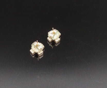 14K GOLD & 925 Silver  Vintage Fashion Minimalist X Stud Earrings  EG11968